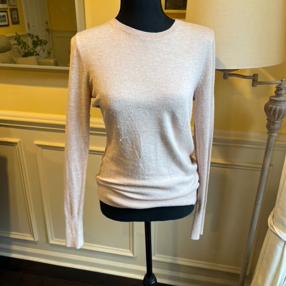 Ann Taylor Blush Pink Lightweight Knit Sweater Size S